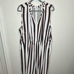 Loft Plus striped jumpsuit